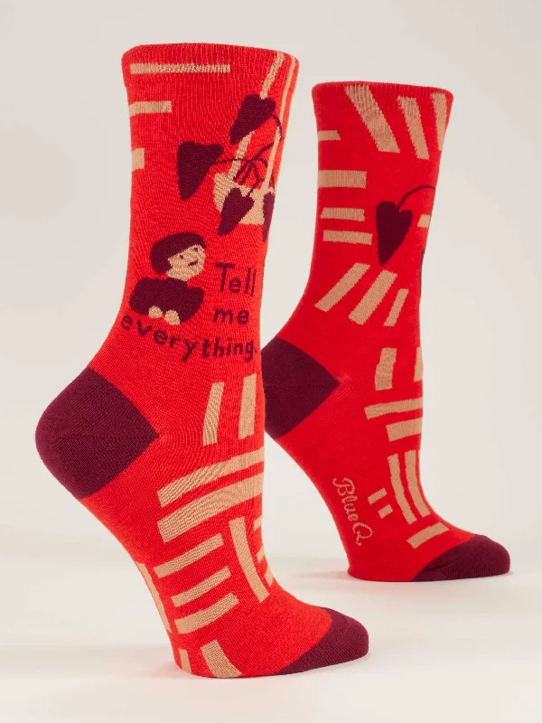 Tell Me Everything W-Crew Socks