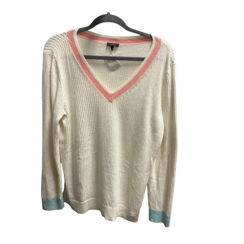 Sweater By Talbots In Cream, Size: L