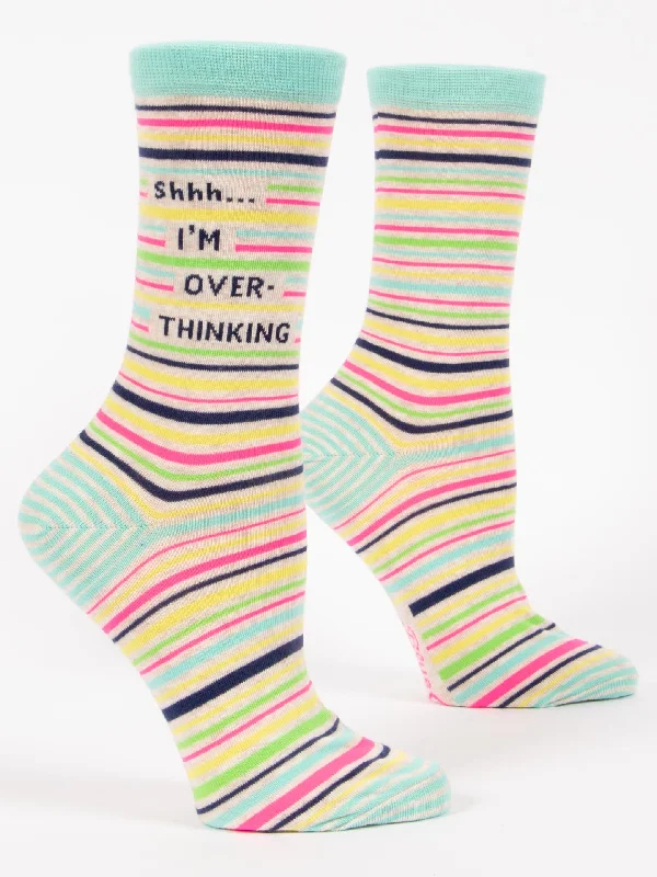 Shhh I'm Overthinking W-Crew Socks