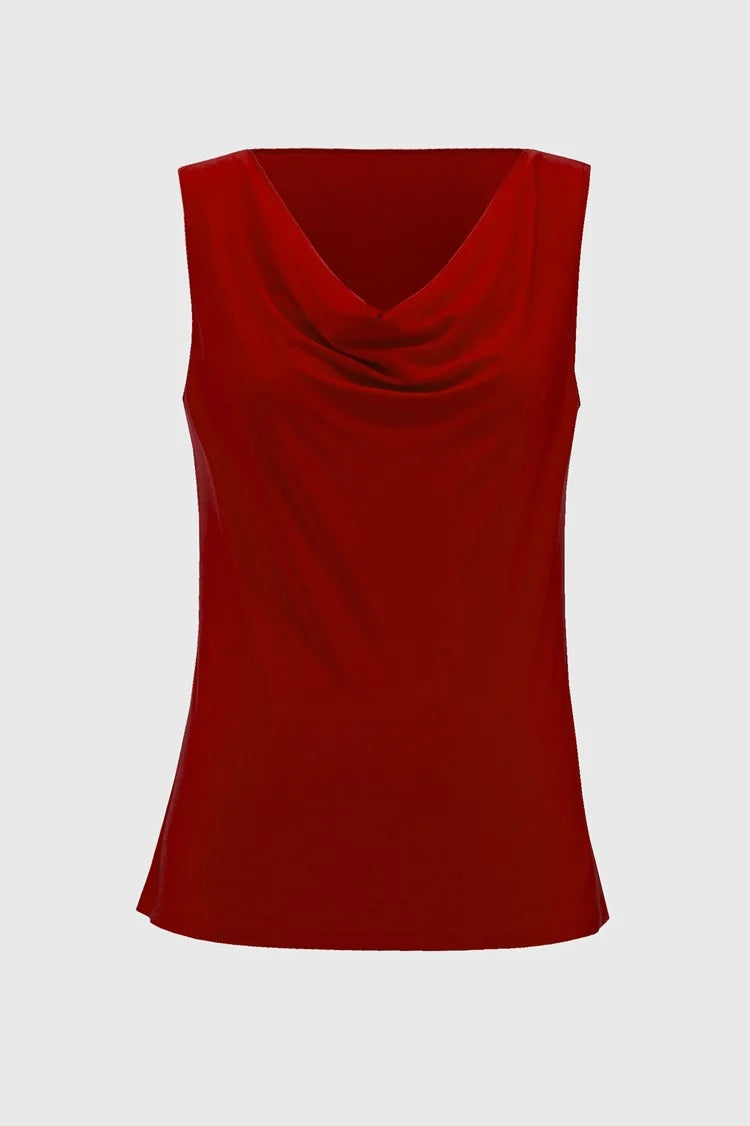 Joseph Ribkoff Lipstick Silky Knit Cowl Neck Camisole