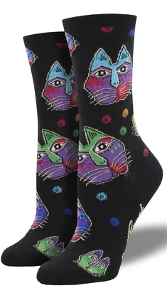 Women's Cat Heads Socks