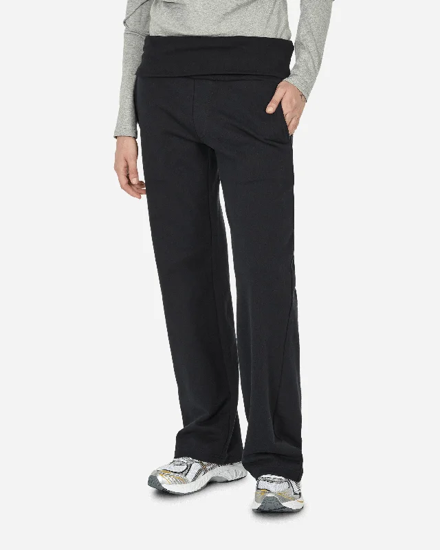 Rib Waistband Sweatpants Black