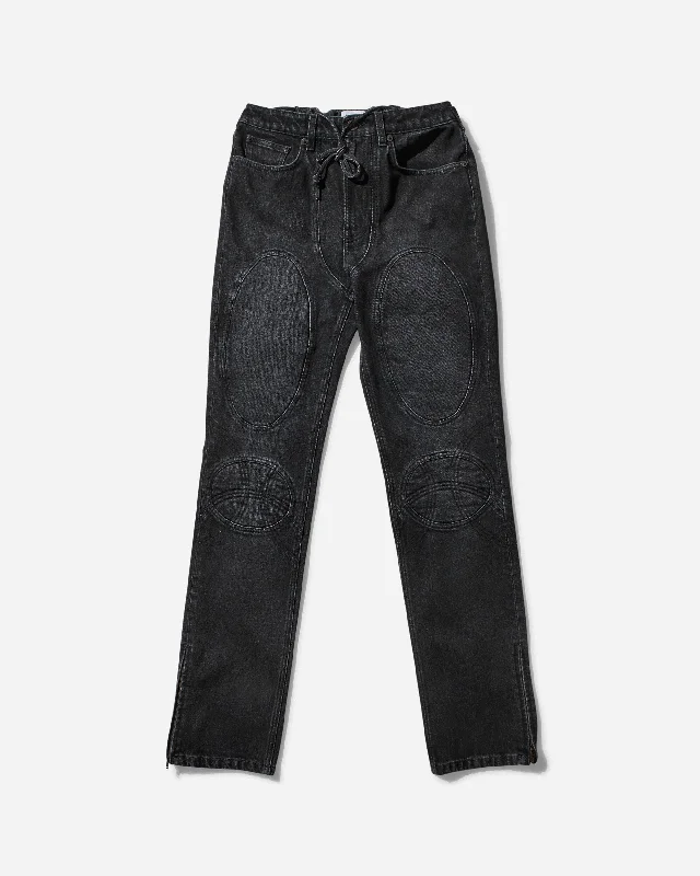 Women's Lace-Up Denim Pants Vintage Black