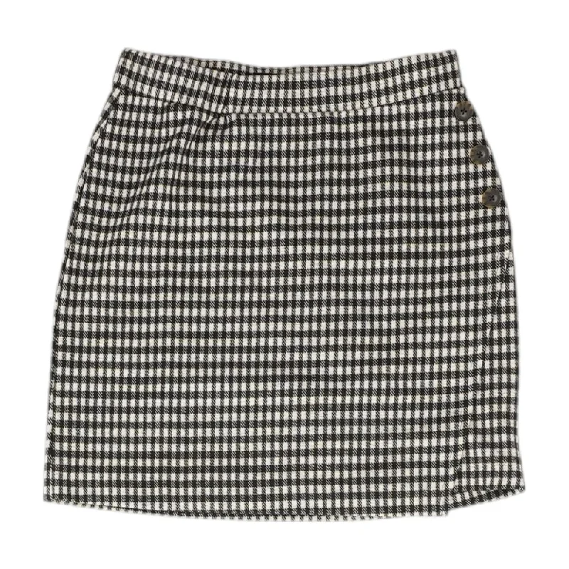 Gray Plaid Mini Skirt