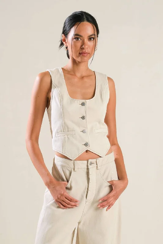 DELICATE HUE TWILL VEST