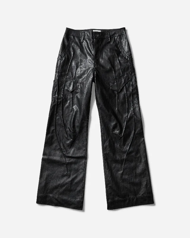 Women's Swamp Faux Leather Pants Black