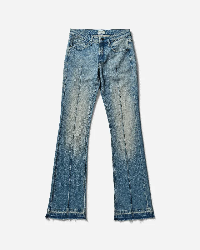 Women's Flare Denim Pants Used Indigo Wash