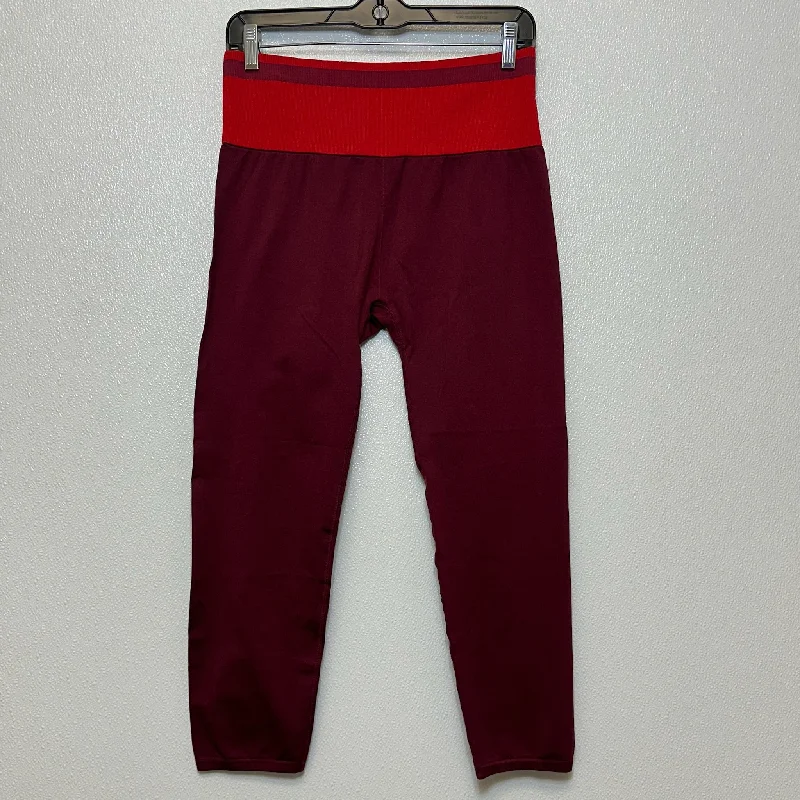 Maroon Athletic Leggings Fabletics, Size Xl