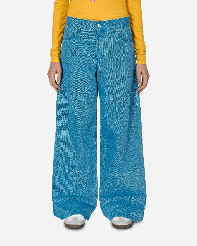 Colored Denim Wide Pants Blue