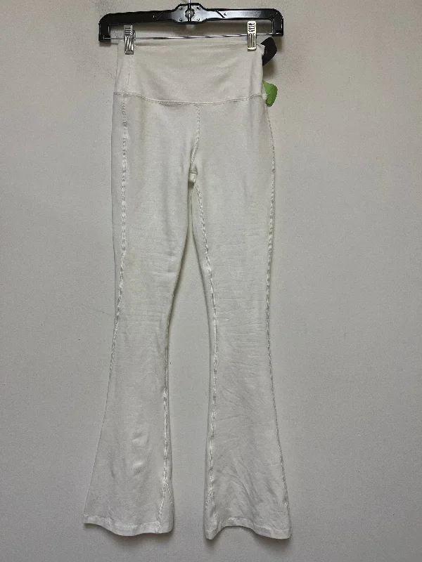 White Athletic Leggings Splits59, Size S