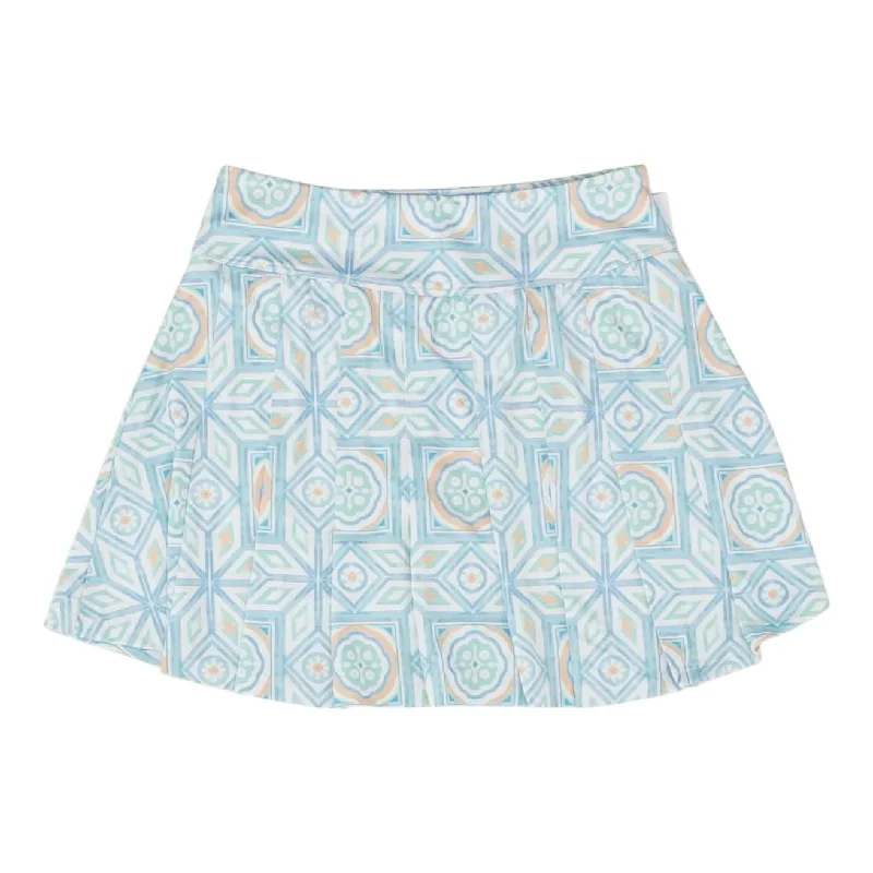 Blue Geometric Skort Skirt