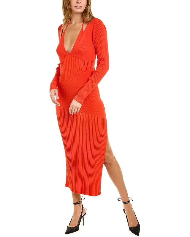 Nicholas Aman Ribbed Midi Dress