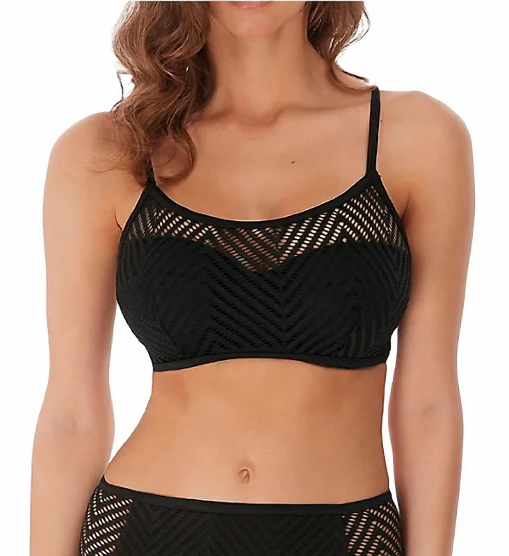 Urban Bralette Bikini Swim Top In Black