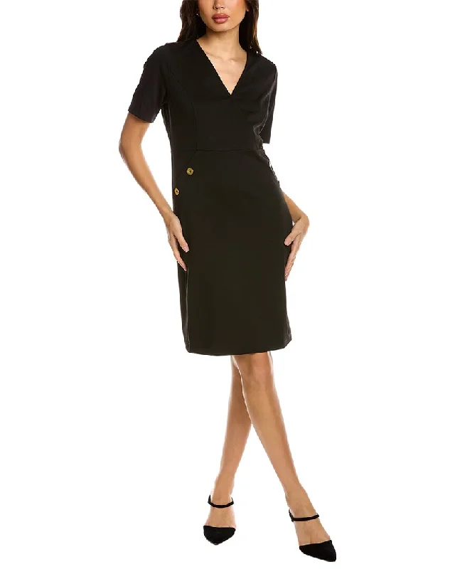 Sharagano Stretch Sharkskin III Midi Dress