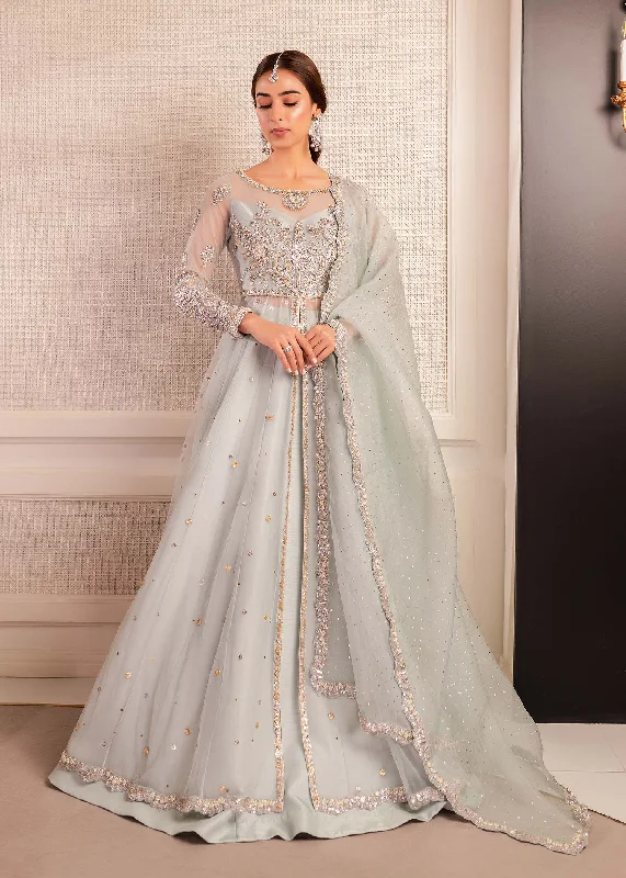 Pishwas Frock with Wedding Lehenga and Dupatta Dress