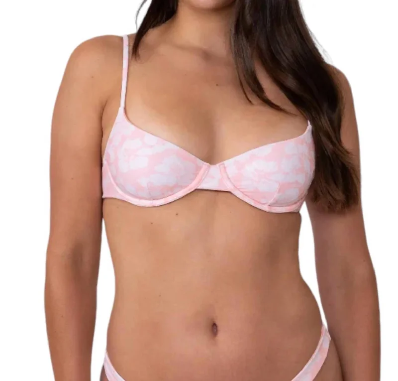 Sandy Bra Bikini Top In Pink