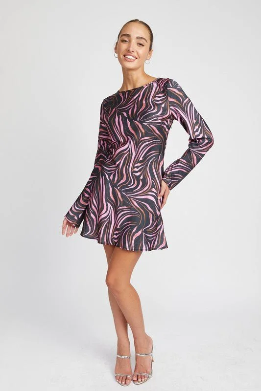 Zebra Print Mini Dress