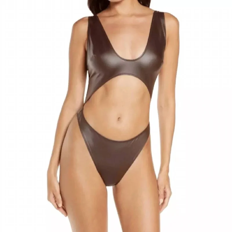 Cut Out Monokini In Cocoa