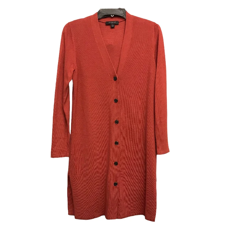 Dress Sweater By Ann Taylor In Orange, Size:M