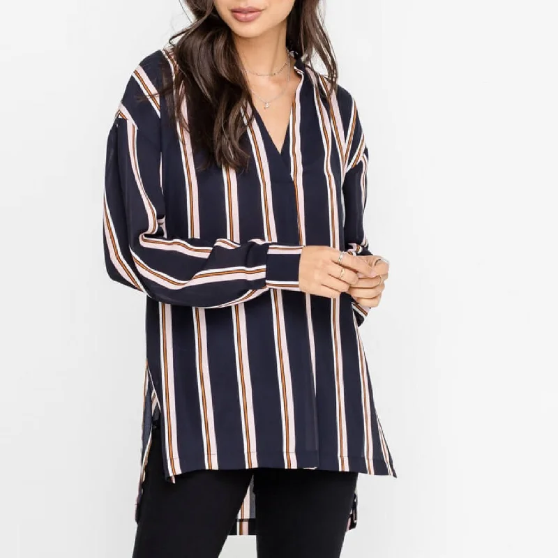 Long Striped Woven Top