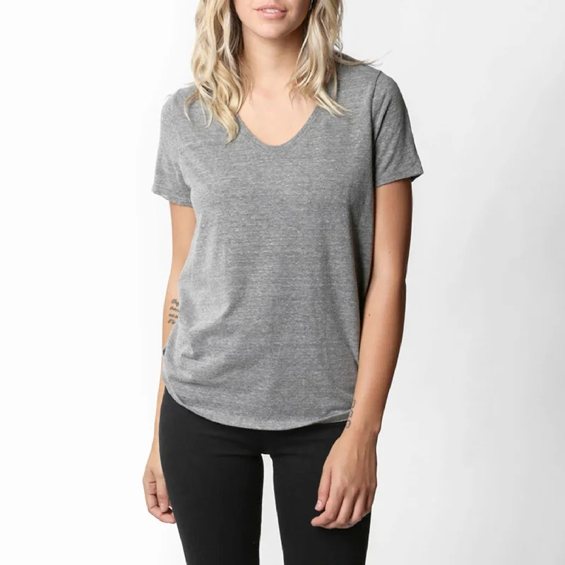 Scoop V Tee (Heather Grey)