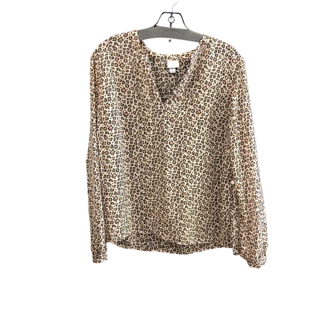 Top Long Sleeve By A New Day In Animal Print, Size: L