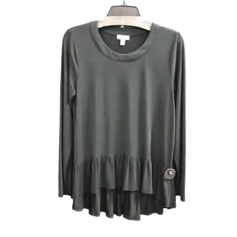 Top Long Sleeve By Chelsea 28 In Black, Size: M