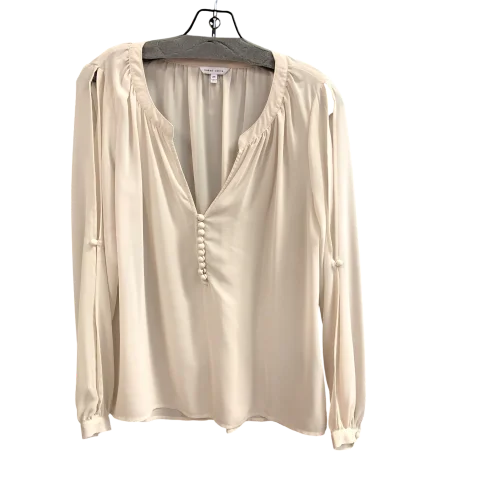 Top Long Sleeve By Naked Zebra In Beige, Size: M