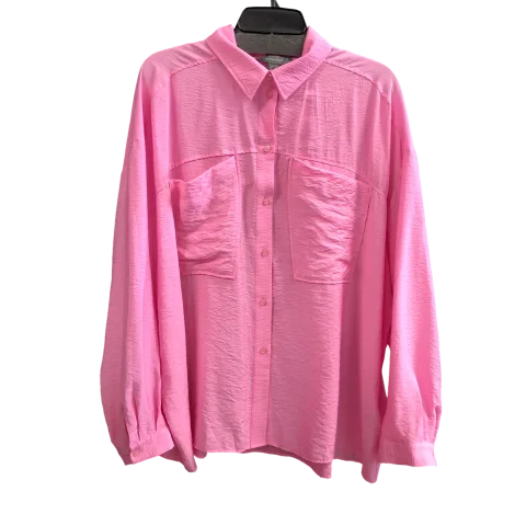 Top Long Sleeve By Primark In Pink, Size: 14