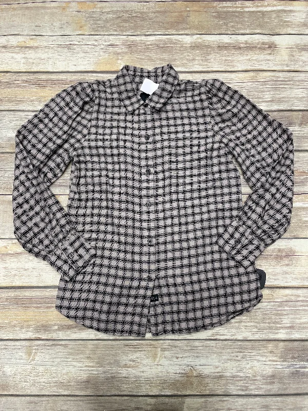 Top Long Sleeve By Rails In Plaid Pattern, Size: S