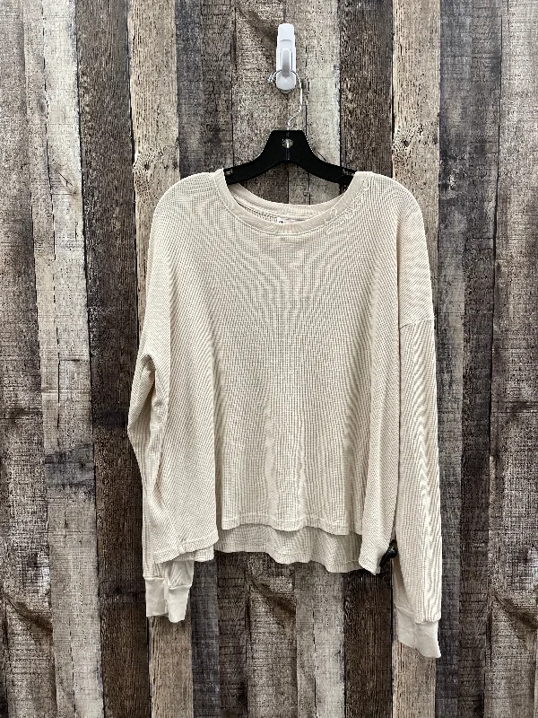 Top Long Sleeve By Sundry In Beige, Size: M