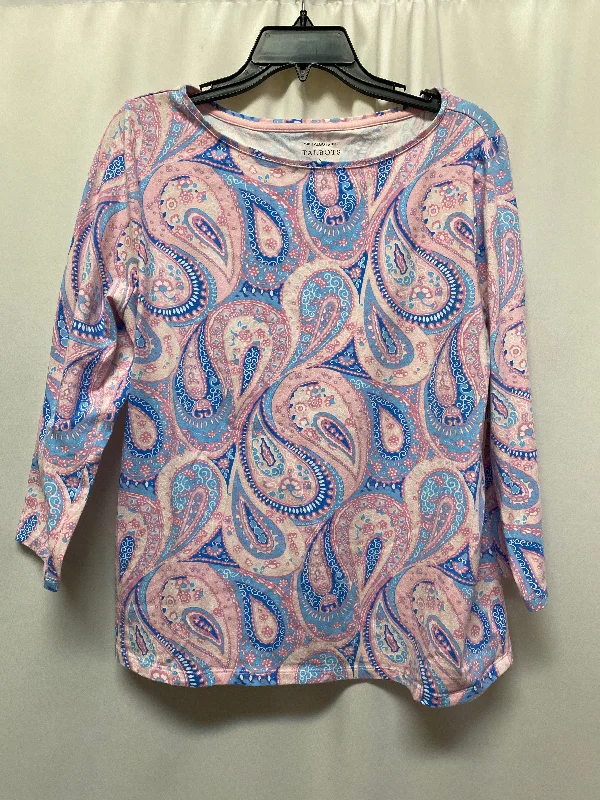 Top Long Sleeve By Talbots In Paisley Print, Size: Xl