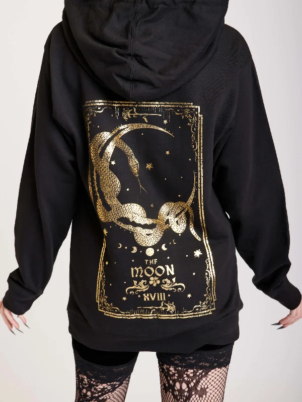 Moon Tarot Gold Foil Unisex Hoodie